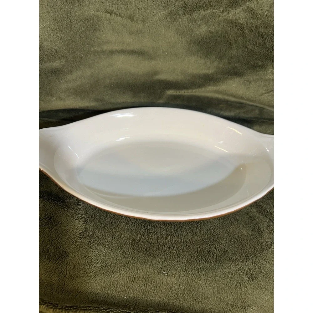Vtg Hall Oval Brown Baking Dish # 529  Made in USA‎ preowned (1923)
